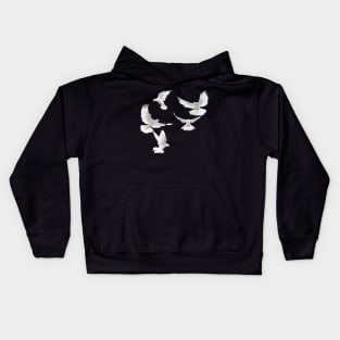 Bird white dove Kids Hoodie